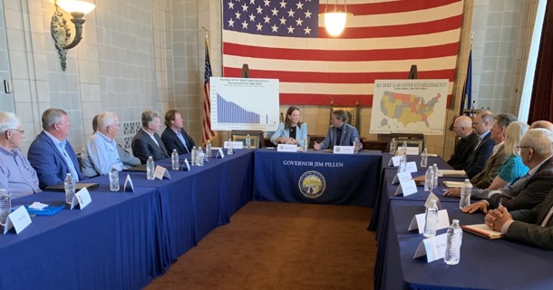Gov. Pillen and Sec. Rollins Discuss with Ranchers at a Roundtable