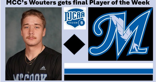 MCC’s Cory Wouters Gets Final Player of Week Honor
