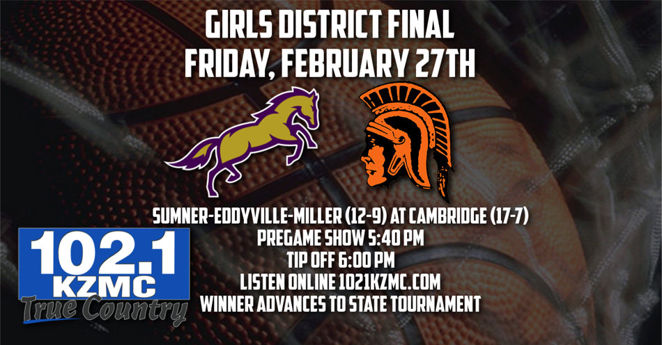 2026-02-27T17:40|Cambridge Vs Sumner-Eddyville-Miller |HS Basketball - Girls|KZMC