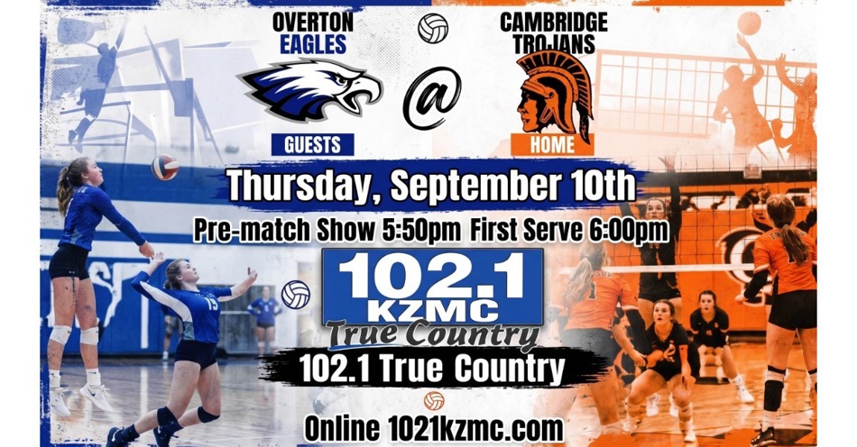 2026-09-10T17:50|Cambridge Vs Overton|HS Volleyball|KZMC