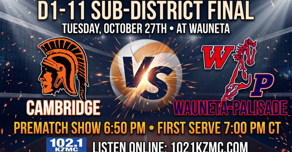 2026-10-27T06:50|Wauneta-Palisade Vs Cambridge|HS Volleyball|KZMC